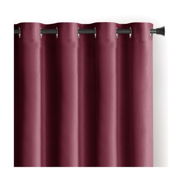 Vínovočervený/ružový zamatový dimout záves 140x270 cm Eyelets – Restilo