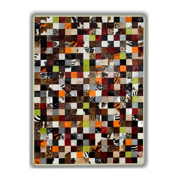 Koberec z pravej kože Pipsa Multi, 140 × 200 cm