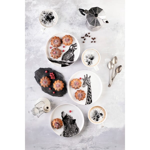 Biely porcelánový tanier Maxwell & Williams Marini Ferlazzo Giraffe, ø 20 cm-image-1