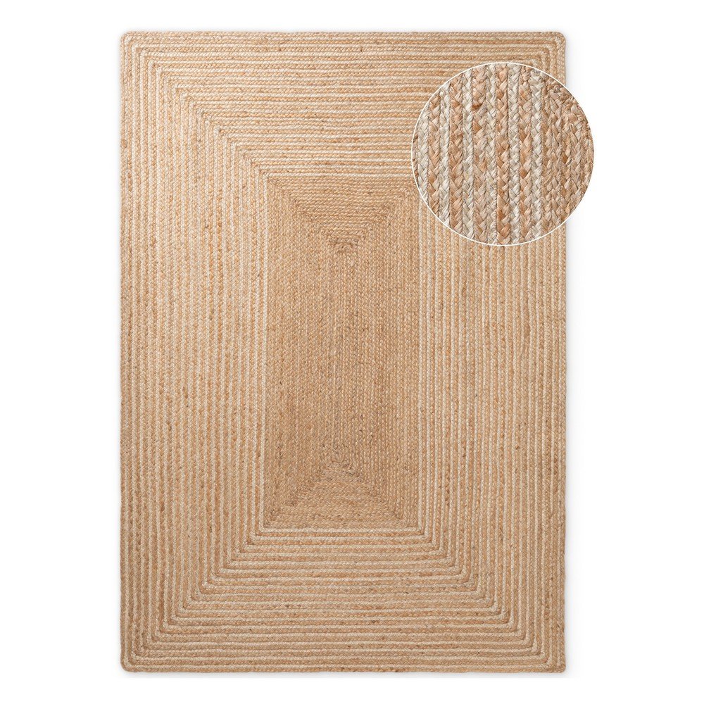 E-shop Obojstranný/ručne tkaný jutový koberec v prírodnej farbe/v svetlo prírodnej farbe 120x170 cm Juno – Hanse Home