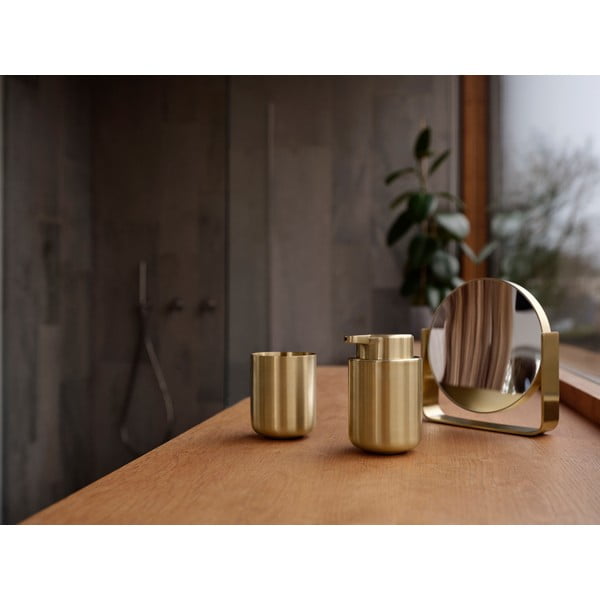 Dávkovač mydla z nehrdzavejúcej ocele v mosadznej farbe 250 ml Ume Brass – Zone-image-1