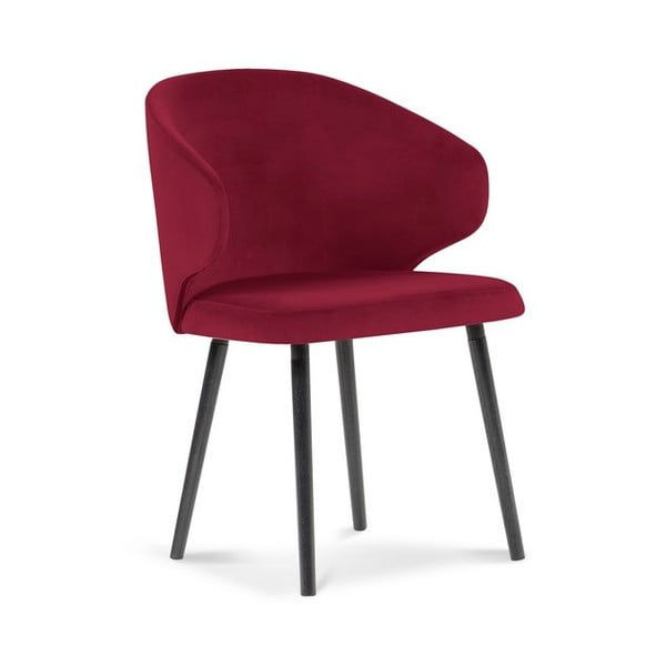 Červená jedálenská stolička so zamatovým poťahom Windsor & Co Sofas Nemesis