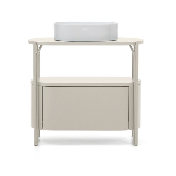 Biela skrinka pod umývadlo 90x81 cm Arely – Kave Home-image-3