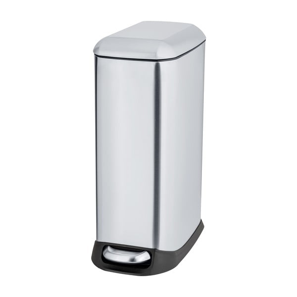 Pedálový odpadkový kôš z nehrdzavejúcej ocele v striebornej farbe 12 l Design – Wenko