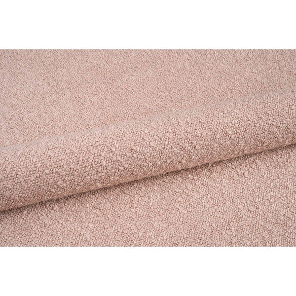 Ružový taburet z textílie bouclé Molino – Micadoni Home-image-3