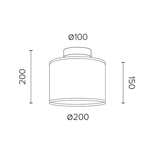 Biele stropné svietidlo s detailom v striebornej farbe Sotto Luce MIKA XS CP-image-2