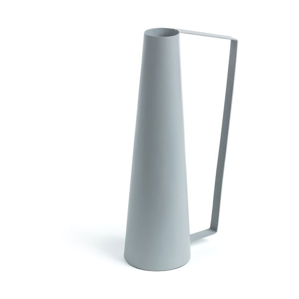 Sivá váza La Forma, výška 14 cm