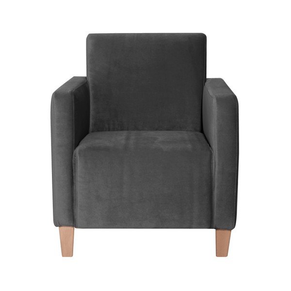 Antracitové kreslo Max Winzer Milla Velvet-image-1
