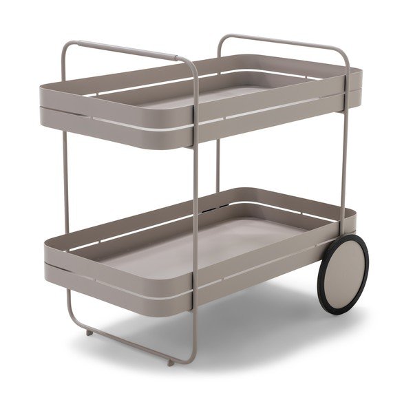Kovový servírovací stolík na kolieskach 74x42 cm Gin & Trolley – Spinder Design
