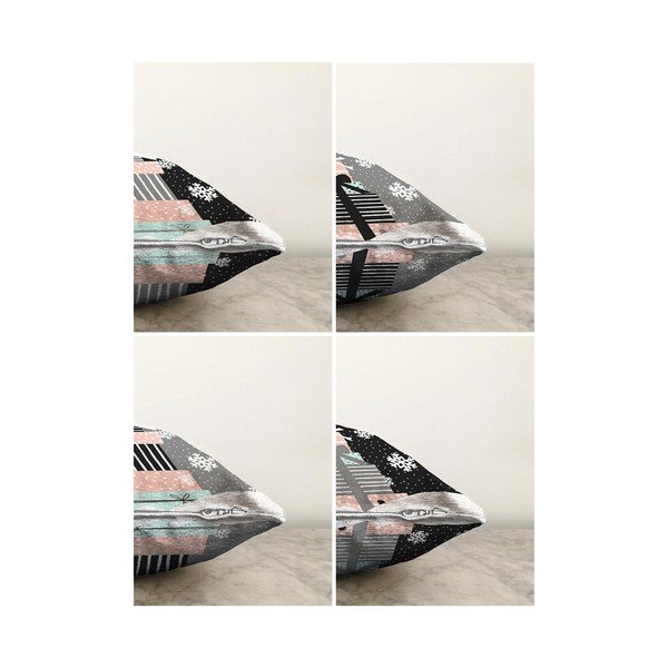 Vianočné obliečky na vankúše v súprave 4 ks 55x55 cm Merry Christmas - Mila Home-image-1