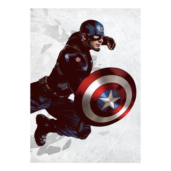 Nástenná ceduľa Civil War United We Stand - Captain America