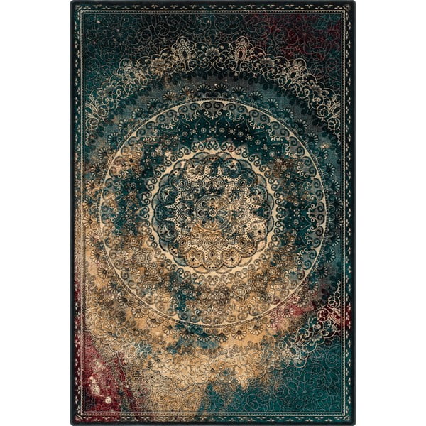 Vlnený koberec v petrolejovomodrej farbe 133x180 cm Ann – Agnella