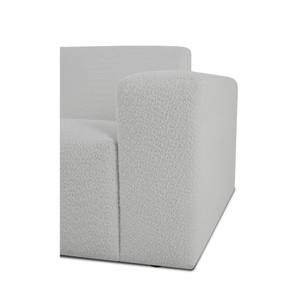 Biely modul pohovky z textílie buklé (pravý roh) Roxy – Scandic-image-3