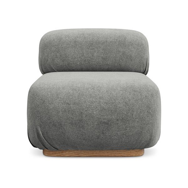 Sivý modul pohovky z textílie buklé Ailani – Makamii