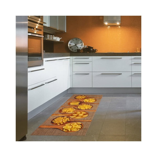 Vysokoodolný kuchynský koberec Pasta, 60x110 cm
