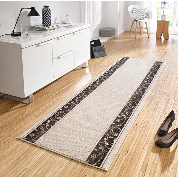 Hnedý/béžový koberec behúne 80x350 cm Plant – Hanse Home-image-1