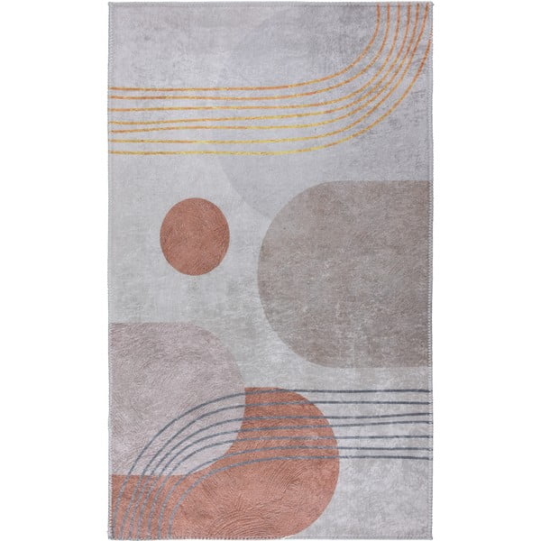 Umývateľný koberec v oranžovo-krémovej farbe 50x80 cm – Vitaus
