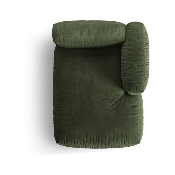 Zelený zamatový modul pohovky (pravý roh) Martina – Micadoni -image-3