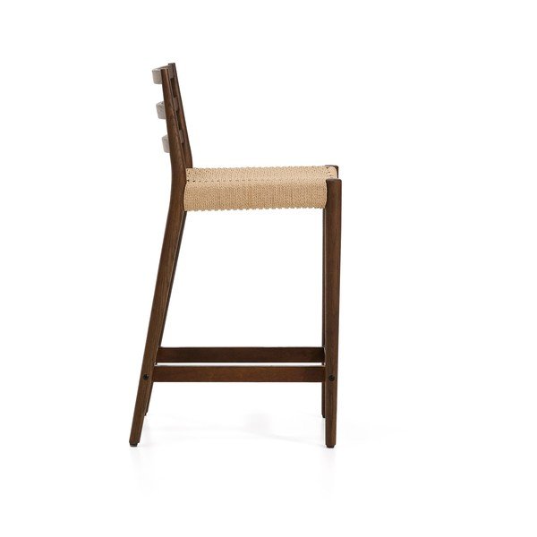 Hnedá/v prírodnej farbe barová stolička z dubového dreva (výška sedadla 65 cm) Analy – Kave Home-image-3