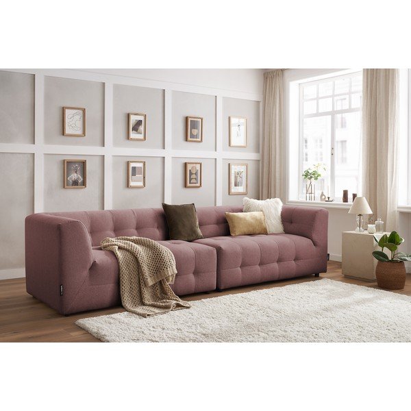 Tmavoružová pohovka 324 cm Kleber - Bobochic Paris-image-1