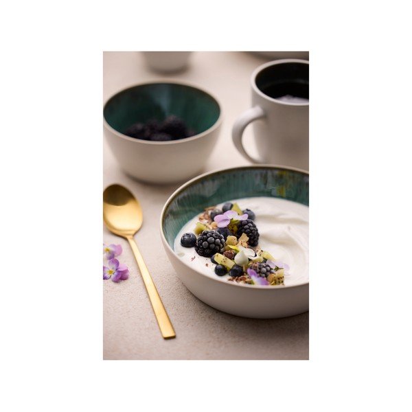 Biely/zelený keramický hrnček 300 ml Gastro White/Green – Bitz-image-4