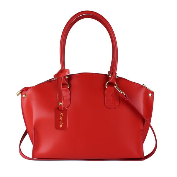 Červená kožená kabelka Maison Bag Mary