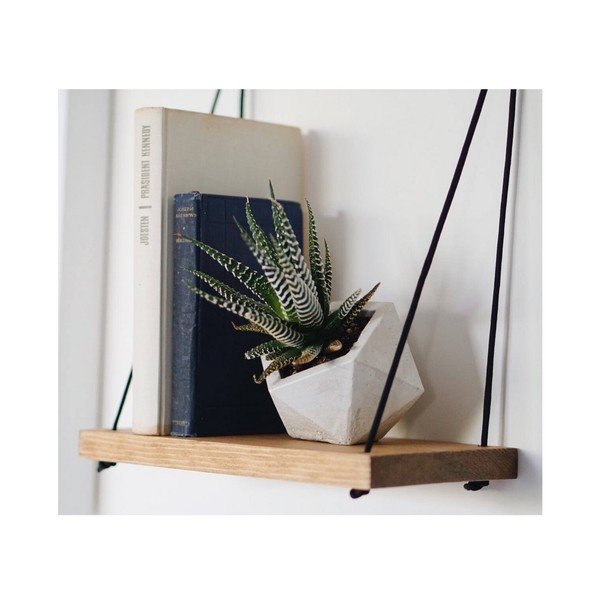 Drevená závesná nástenná polica Johan-image-2