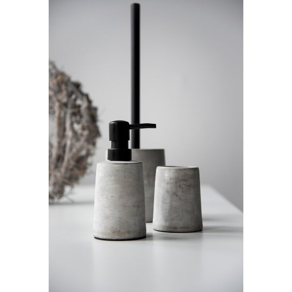 Sivý betónový dávkovač na mydlo Wenko Villena-image-3