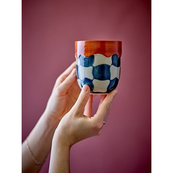 Šálky v súprave 4 ks z kameniny 375 ml Check – Bloomingville-image-1