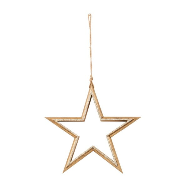 Závesná dekorácia Archipelago Large Wooden Star, 27 cm