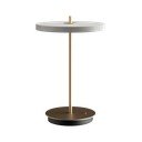 Svetlosivá LED stolová lampa so stmievačom s kovovým tienidlom (výška  31 cm) Asteria Move – UMAGE