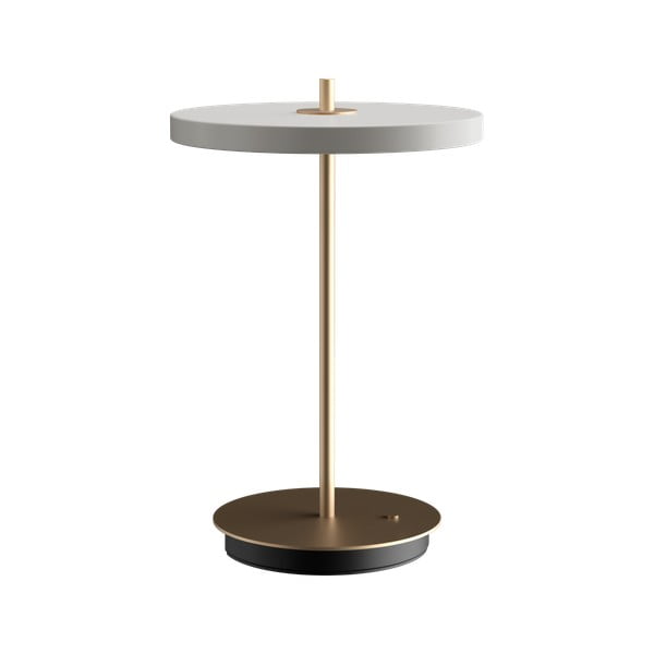 Svetlosivá LED stolová lampa so stmievačom s kovovým tienidlom (výška  31 cm) Asteria Move – UMAGE
