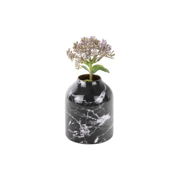 Čierno-biela železná váza PT LIVING Marble, výška 10 cm-image-2