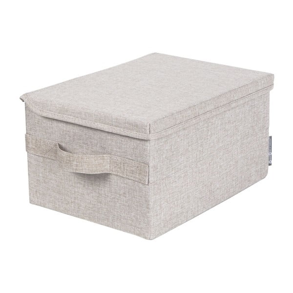 Béžový látkový úložný box s vekom 35x26x19 cm Soft Storage – Bigso