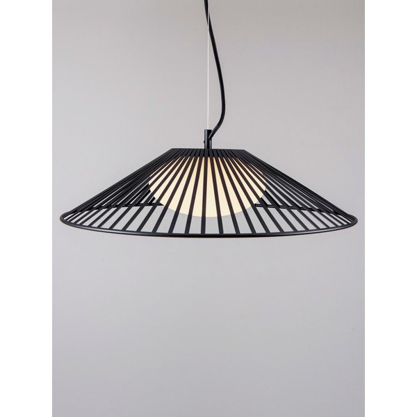 Matne čierne kovové LED závesné svietidlo so skleneným tienidlom ø 50 cm Brume – Nova Luce-image-3