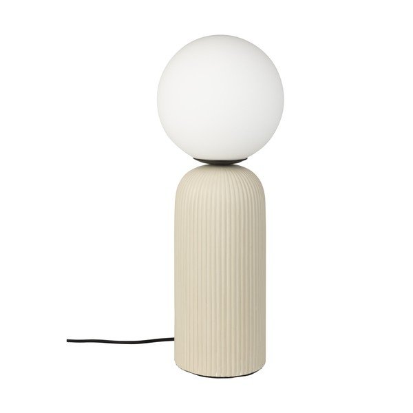 Béžová keramická stolová lampa so skleneným tienidlom (výška  53 cm) Dash – Zuiver