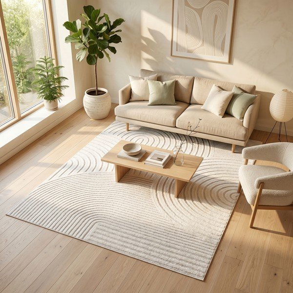 Krémovobiely koberec 120x170 cm Whirl – ESTE-image-3