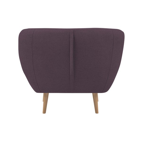 Fialové kreslo so svetlými nohami Mazzini Sofas Sicile-image-3