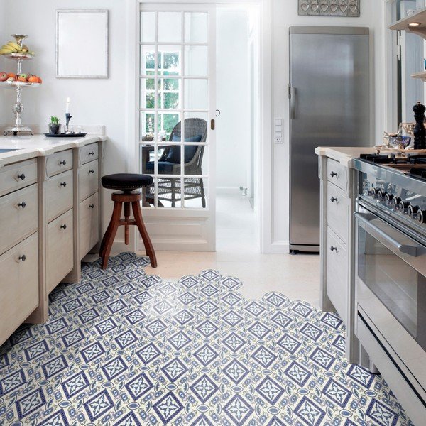 Sada 10 samolepiek na podlahu Ambiance Floor Stickers Hexagons Leonardina, 40 × 90 cm-image-2