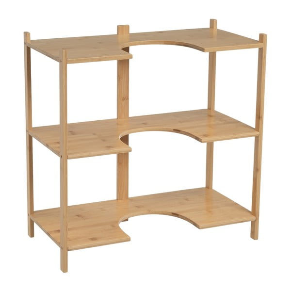 Bambusová skrinka pod umývadlo v prírodnej farbe 60x60 cm – Casa Selección-image-1