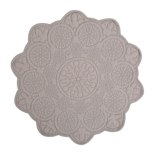 Hnedá bavlnená podložka na stôl Côté Table Rosace Grey, 45 cm