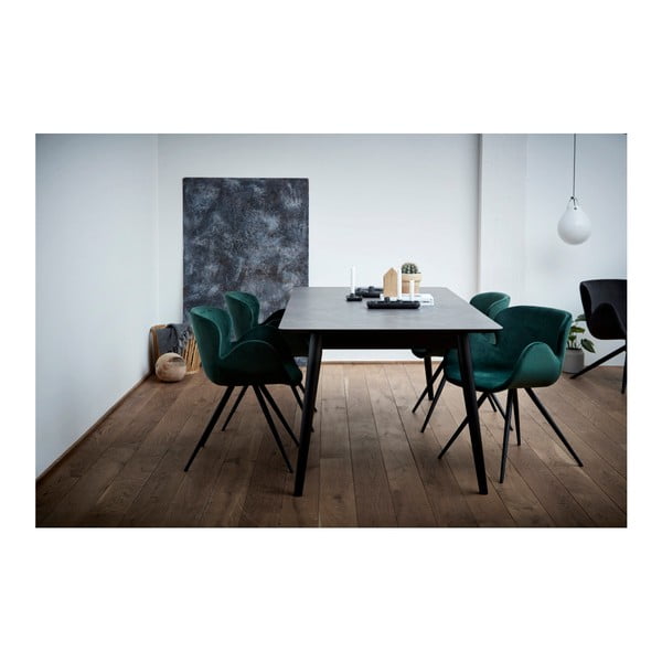 Zelené čalúnené jedálenské kreslo s podrúčkami Gaia – DAN-FORM Denmark-image-1