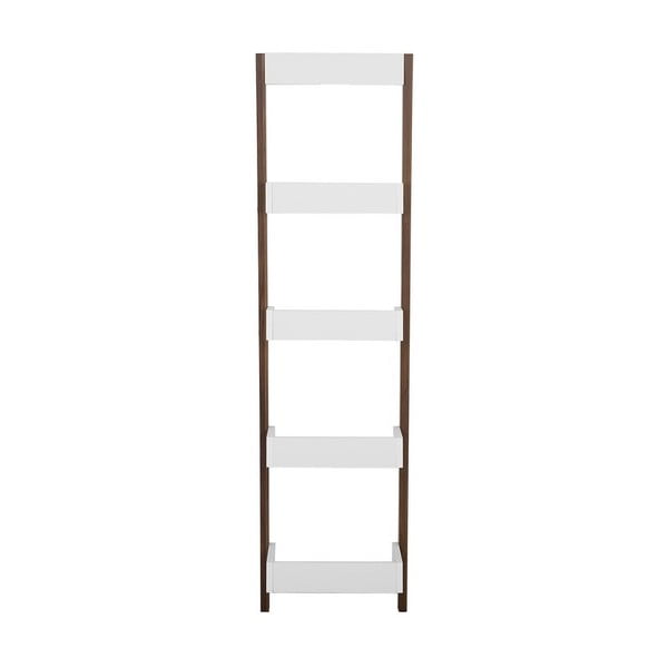Bielo-hnedý rebrík s policami Monobeli Amy, výška 166 cm