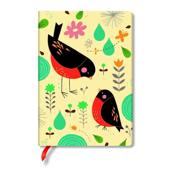 Zápisník s tvrdou väzbou  Paperblanks Robin, 9,5 x 18 cm