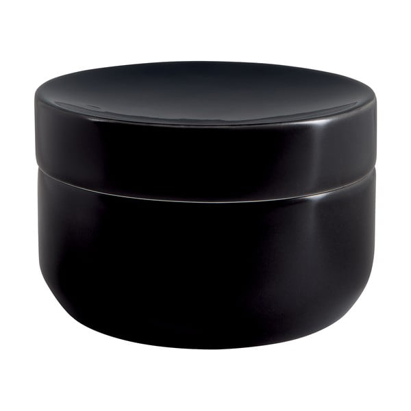 Čierny keramický kúpeľňový organizér na vatové tampóny Jaro – Spirella