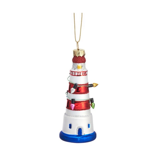 Sklenená vianočná ozdoba Lighthouse – Sass & Belle