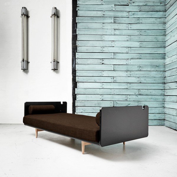 Rozkladacia pohovka Karup Deva Black/Raw Oak/Choco Brown-image-1