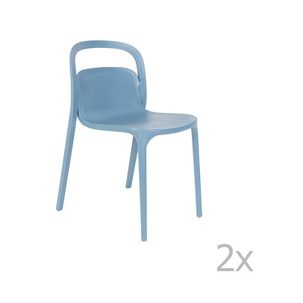 Sada 2 modrých stoličiek White Label Rex