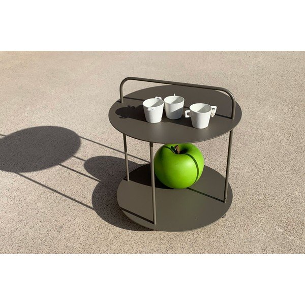 Kovový okrúhly záhradný odkladací stolík ø 45 cm Plip – Ezeis-image-1