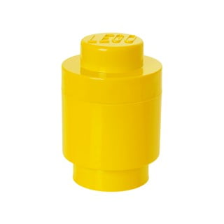 Žltý úložný okrúhly box LEGO®, ⌀ 12,5 cm